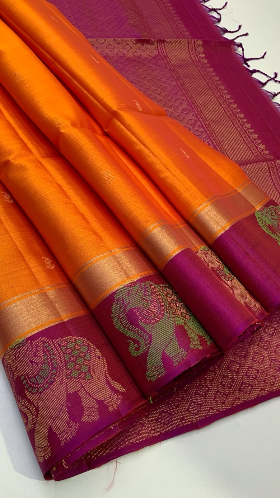 Pure Kanchi Handloom Soft  Double Warp Silk Sarees